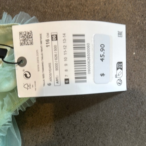 Zara Mint Green Layered Tulle Dress - Picture 3 of 3